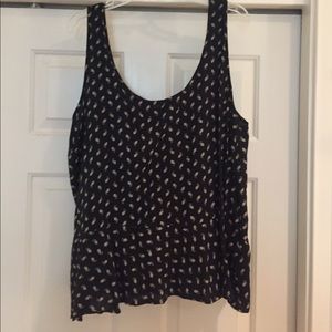 Black Peplum Tank