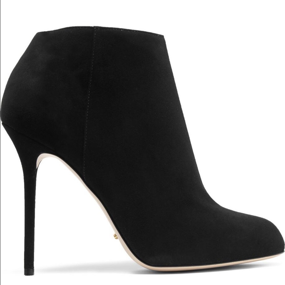 Sergio Rossi Black Suede Booties