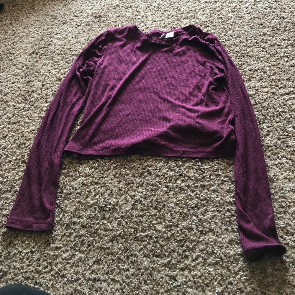 Long sleeve crop top