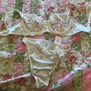 Victoria's Secret cream lingerie set