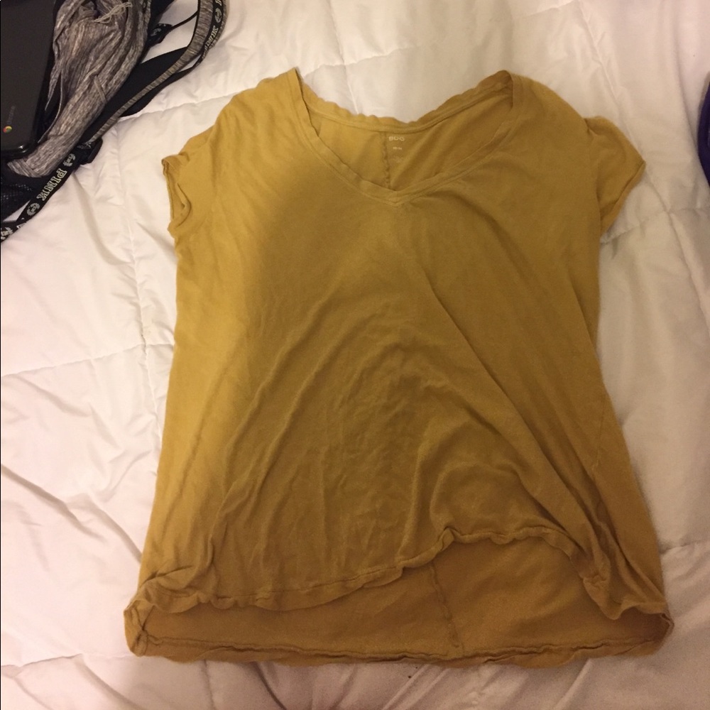 Urban Outfitters mustard short sleeve top