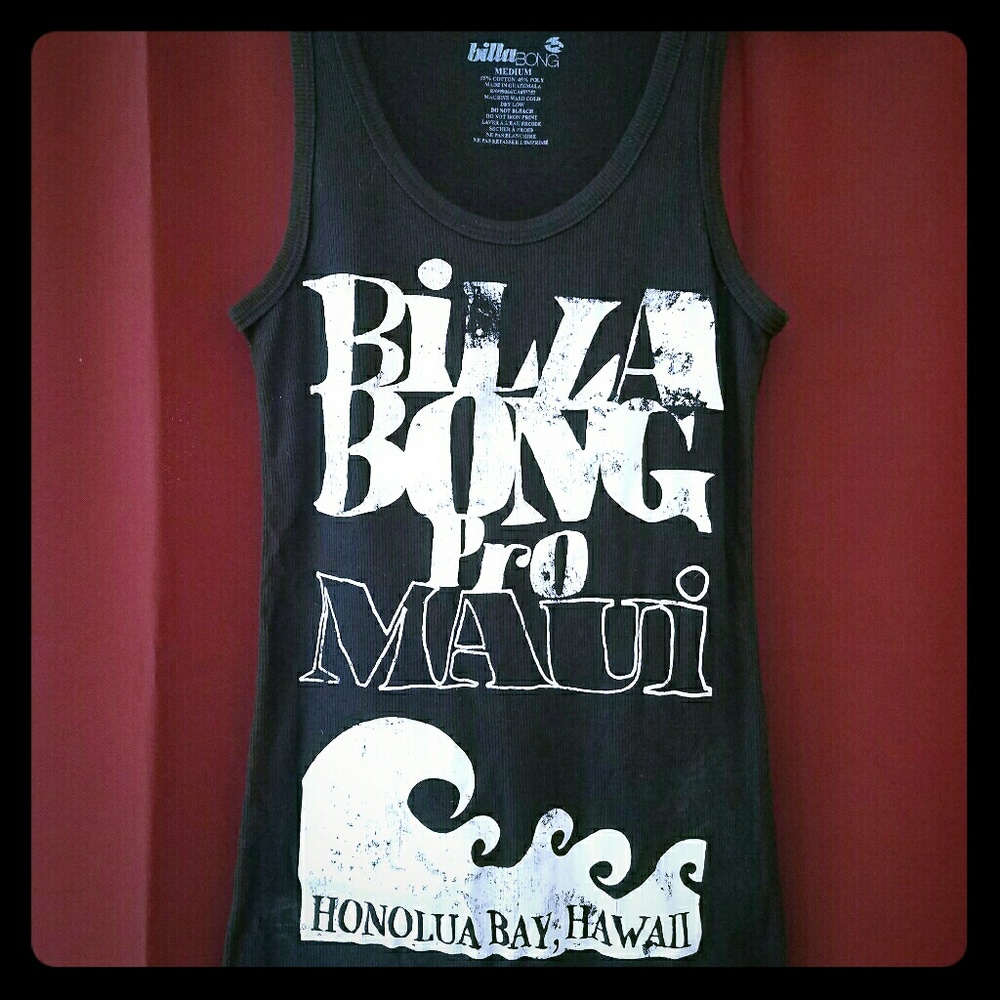 BILLABONG surf tank muscleshirt medium maui hawaii