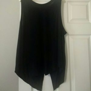 Sleeveless tulip open back top