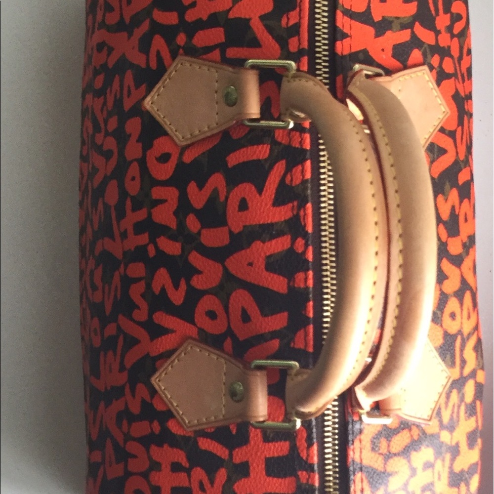 RARE💯 LOUIS VUITTON  Graffiti Speedy 30 Orange - Picture 6 of 8