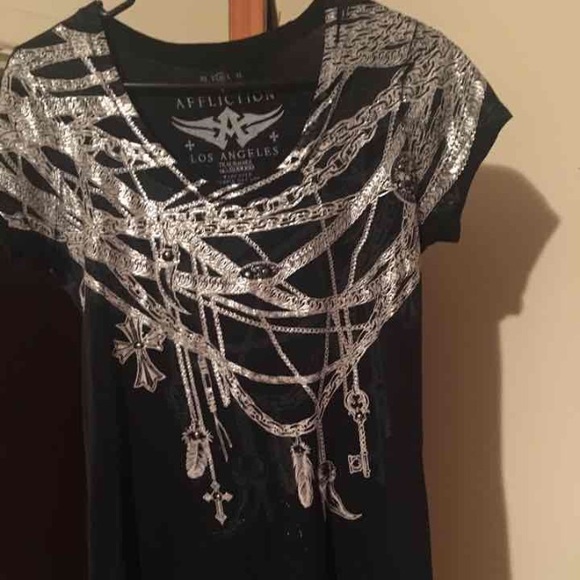 Ladies affliction top - Picture 1 of 1