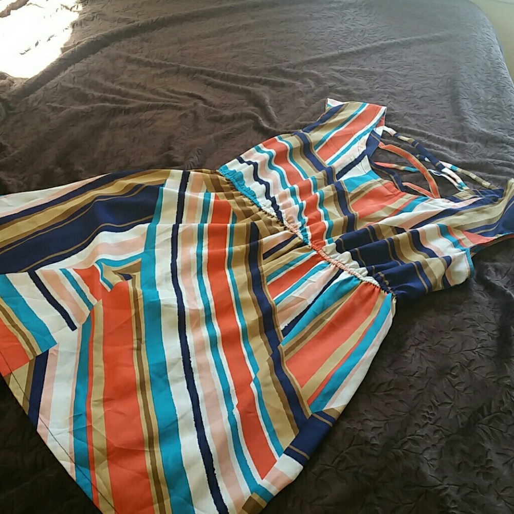 Xhilaration Multi Color Striped dress