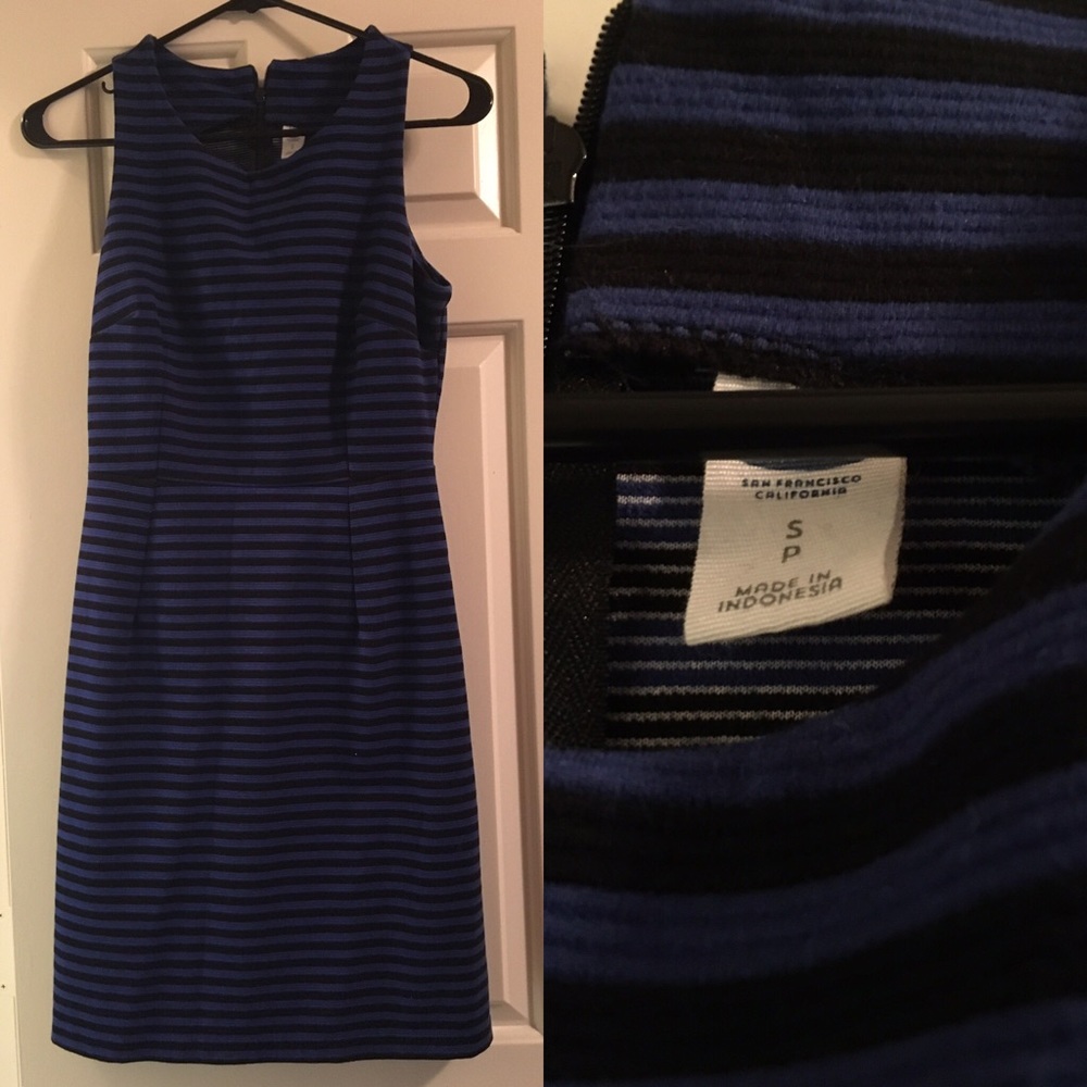 Blue/Black Striped Dress