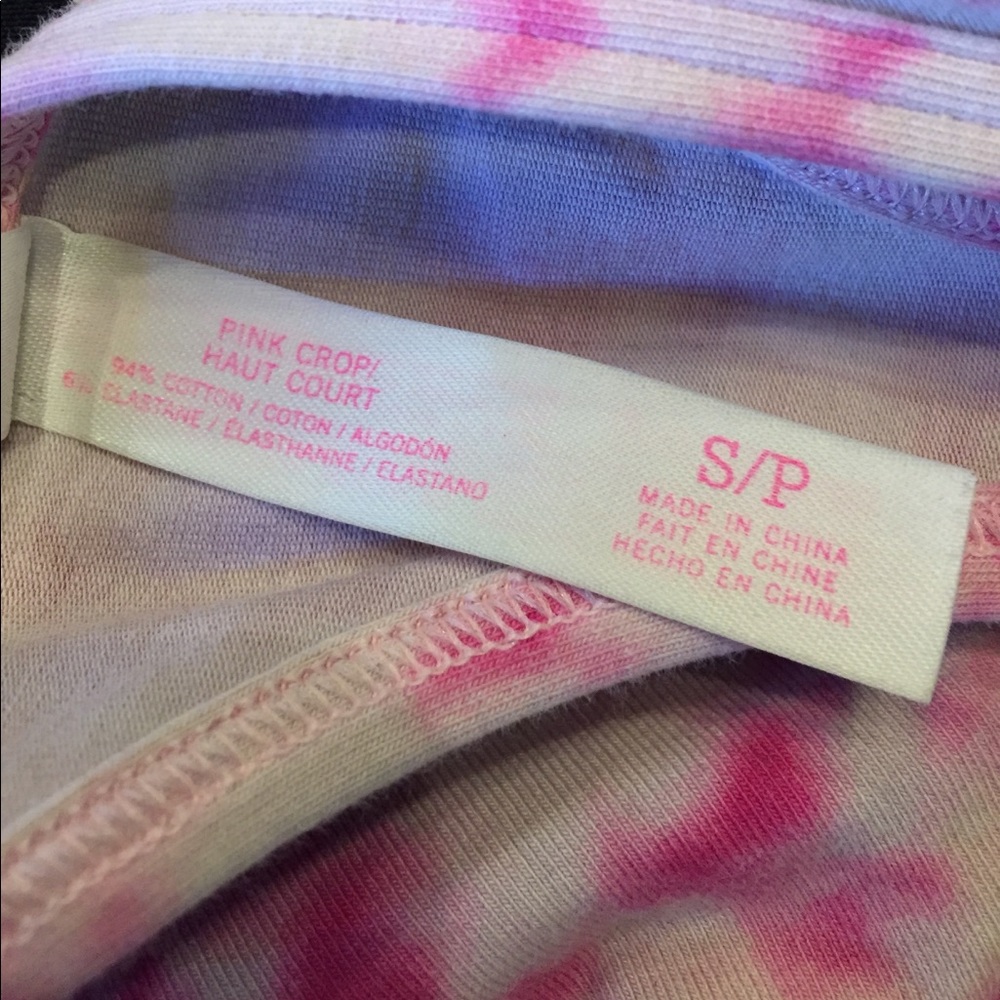VS PINK TYE-DYE CROP SPORTS BRA - Picture 6 of 6