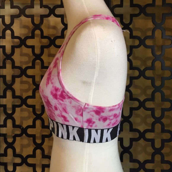 VS PINK TYE-DYE CROP SPORTS BRA - Picture 2 of 6