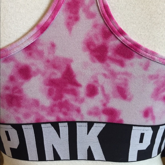 VS PINK TYE-DYE CROP SPORTS BRA - Picture 4 of 6