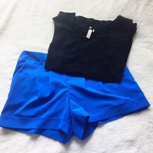 🔥Flash Sale🔥Blue high waisted shorts