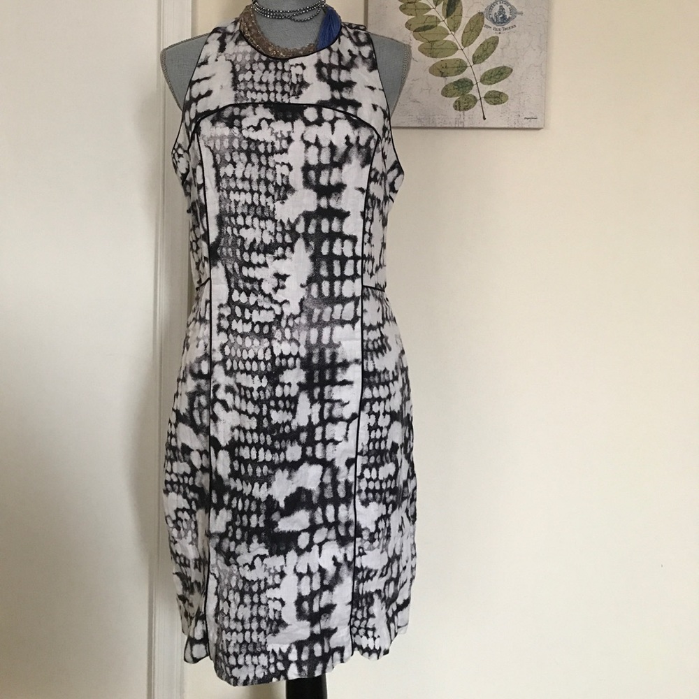 Black & White Cynthia Rowley Linen Dress
