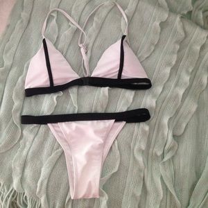 NEVER WORN Sexy Black & White Bikini Set