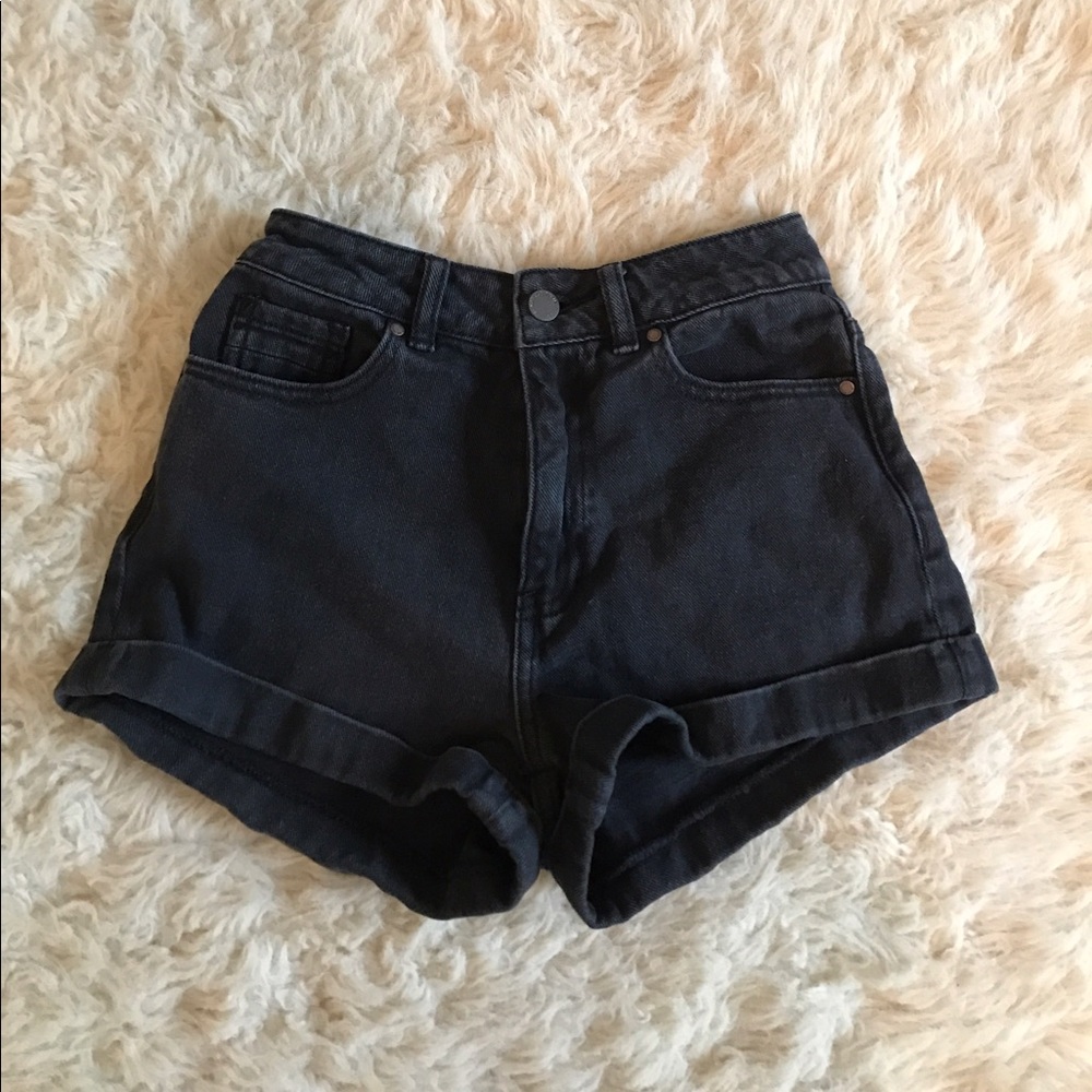 Kendall and Kylie black high waisted  denim shorts