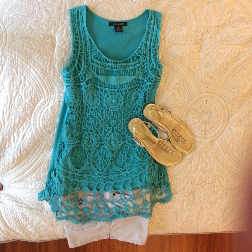 Size small lace front cotton/modal lace tank top