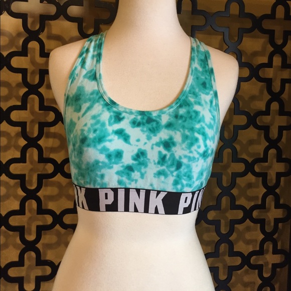 PINK Victoria's Secret Other - VS PINK BLUE TYE DYE CROP SPORTS BRA
