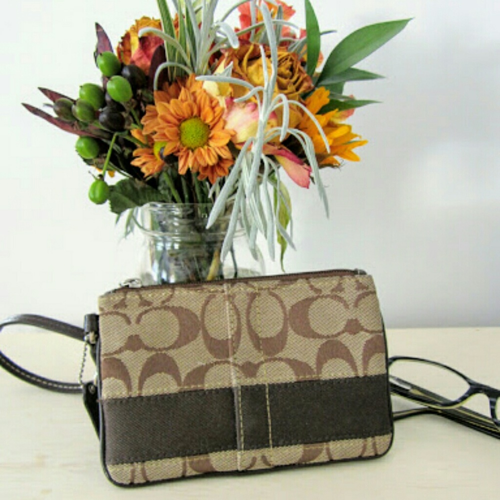 Coach Signature Mini Wristlet