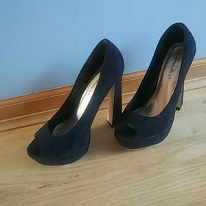 Suede Open toe Stilletos
