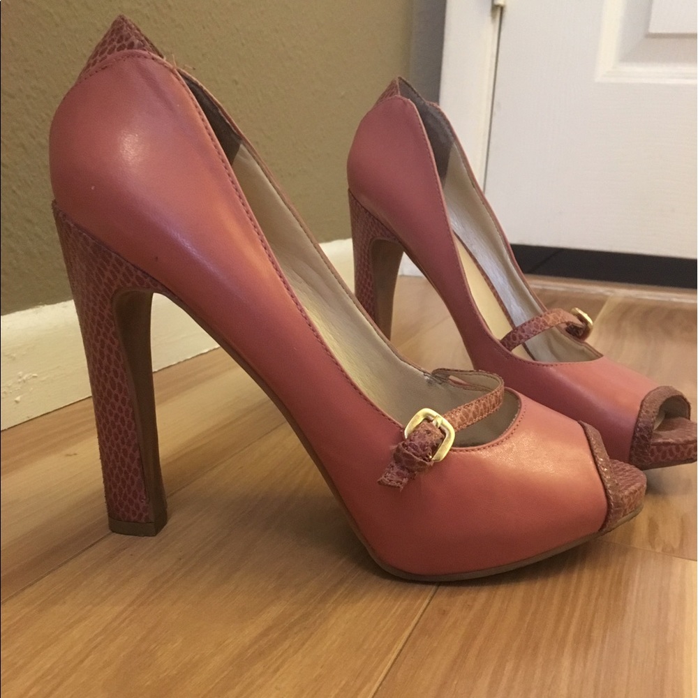 Pink 4 inch heels