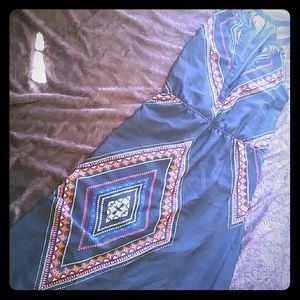 Old Navy long halter cinched waist maxi dress