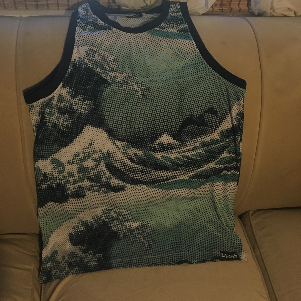 Pink dolphin all over tsunami print jersey