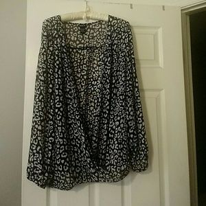 Sheer animal print top