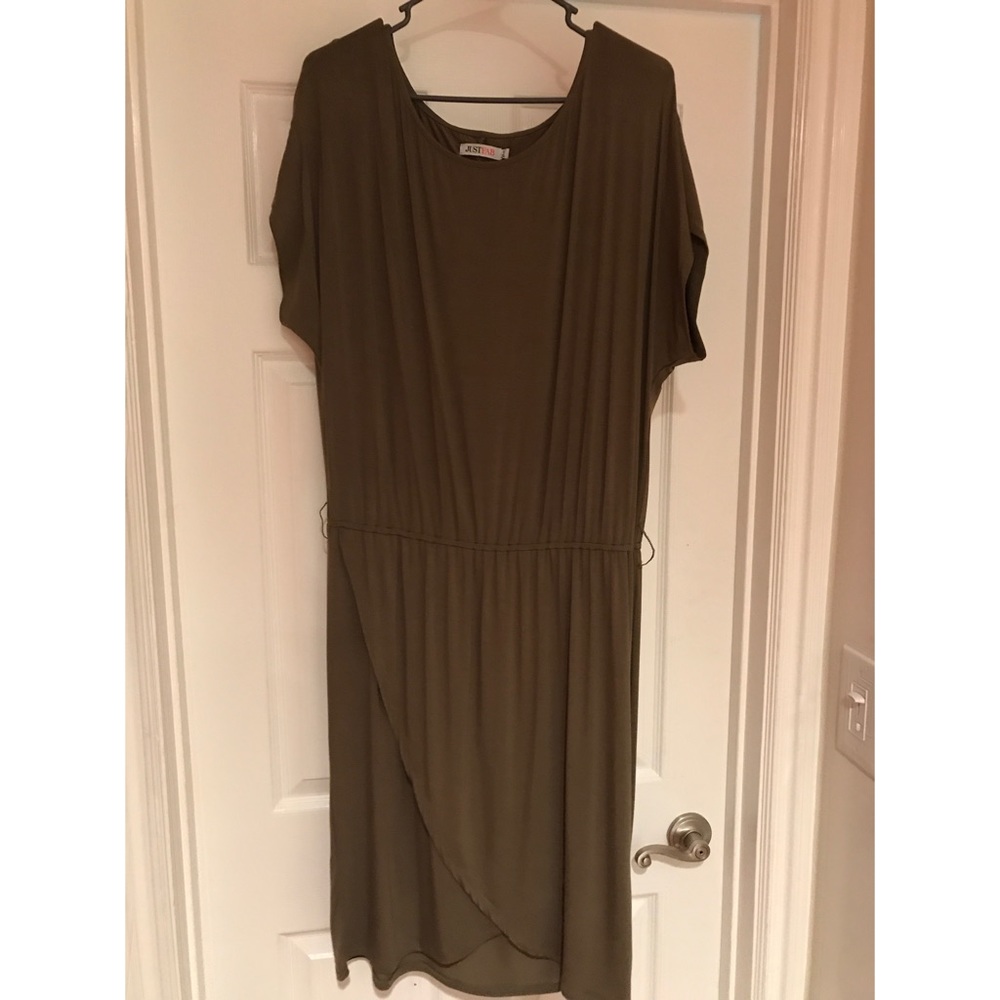 JustFab Army Green Dress