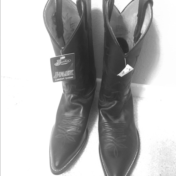 Justin Cowhide Ladies Classic Western Boots - Picture 1 of 5