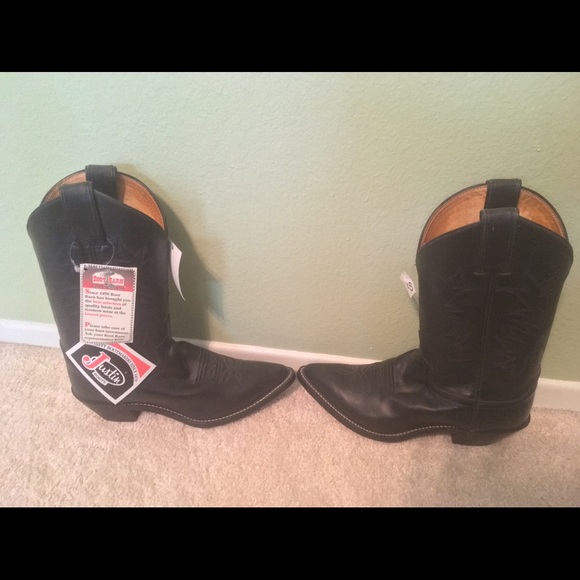 Justin Cowhide Ladies Classic Western Boots - Picture 3 of 5