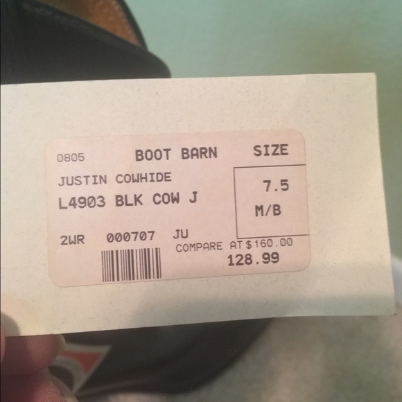 Justin Cowhide Ladies Classic Western Boots - Picture 4 of 5