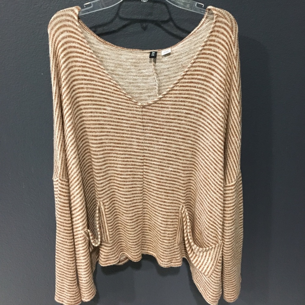 Striped dolman sweater