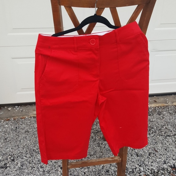 Red Bermuda Shorts - Picture 1 of 2
