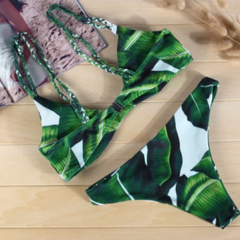 Sexy Palm Tree print 2piece bikini set-NWT!