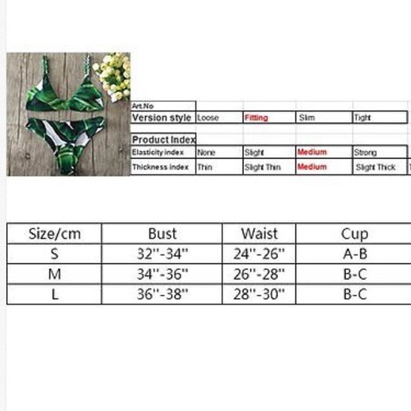 Sexy Palm Tree print 2piece bikini set-NWT! - Picture 4 of 5