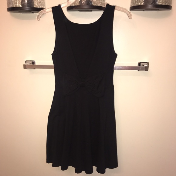 Little Black Dress with Bow Detail - Picture 2 of 4
