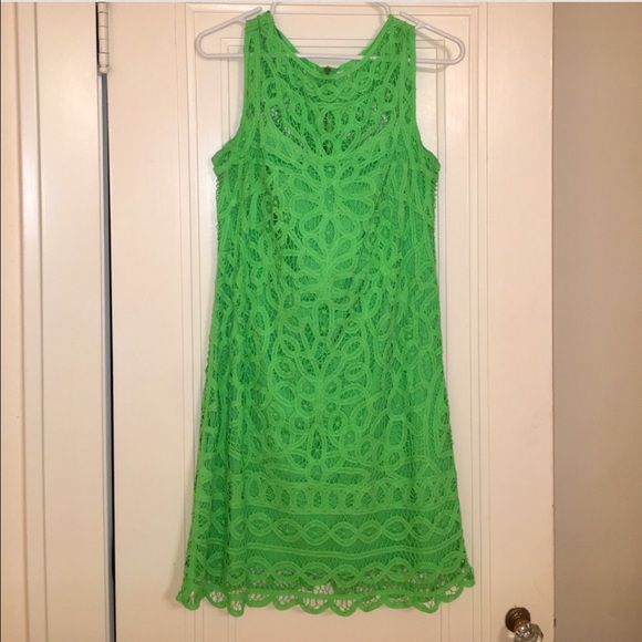 Green Lilly Pulitzer Crochet Tabitha Dress SMALL - Picture 1 of 8