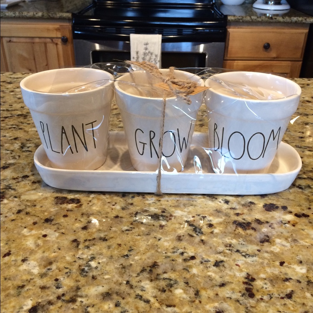 Rae Dunn PLANT GROW BLOOM set