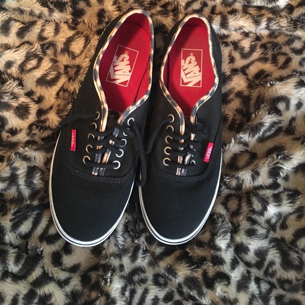 Black leopard vans !