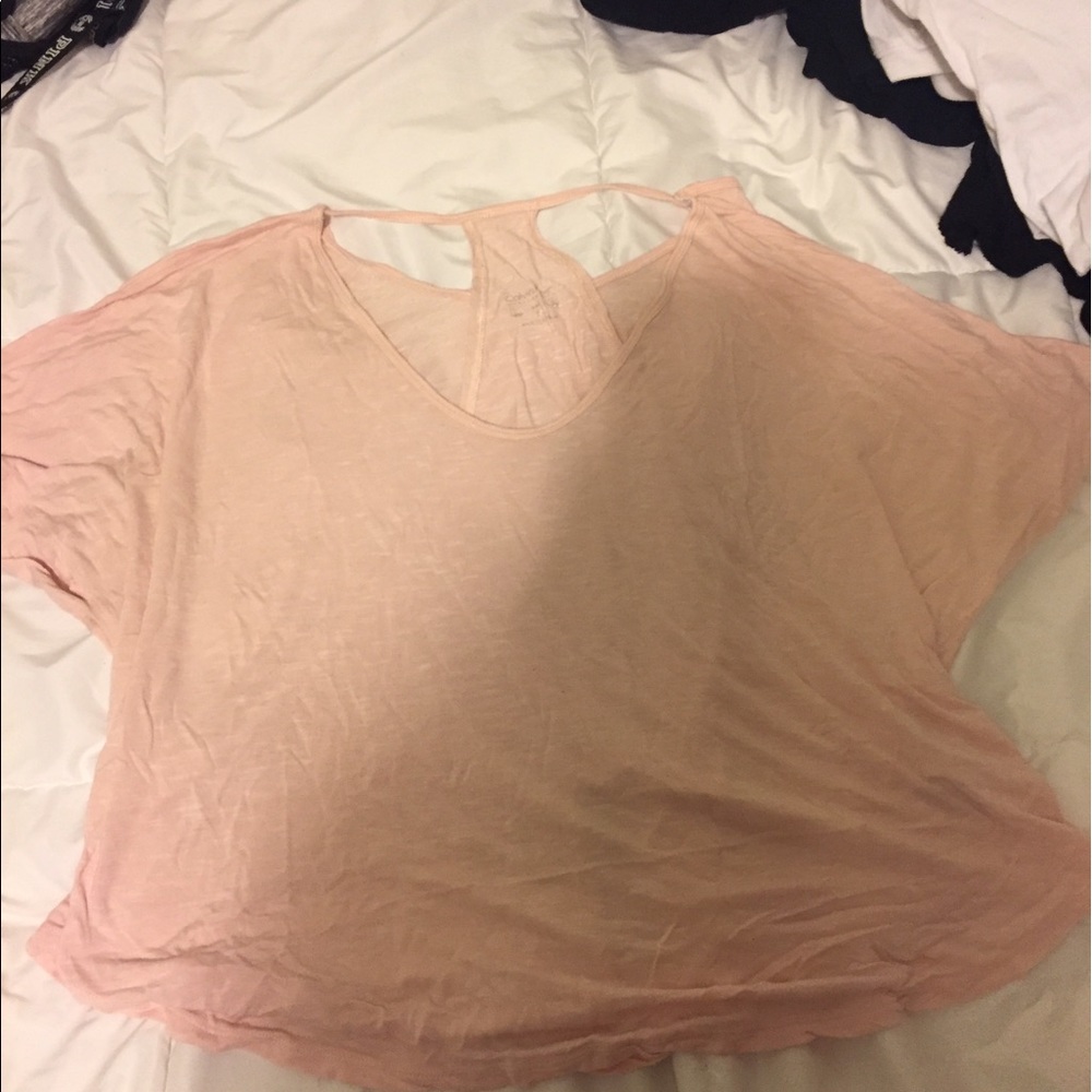 Baby pink Calvin Klein performance shirt