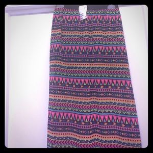 Sheer patterned skirt with black insert