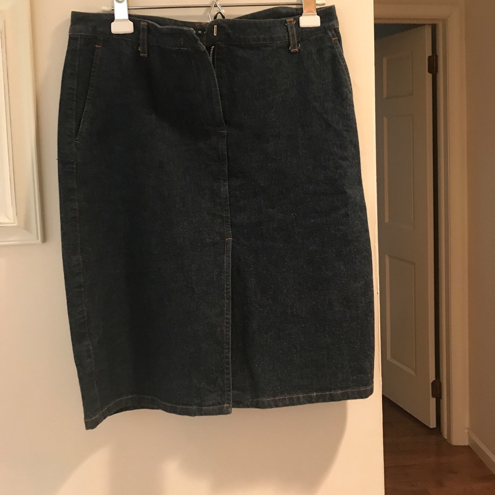 Theory Denim knee length Skirt