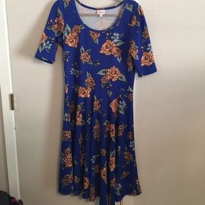 Nicole XL royal blue with Roses