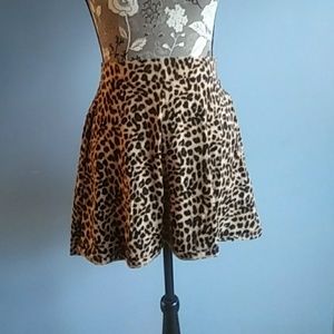 Cheetah print skater skirt