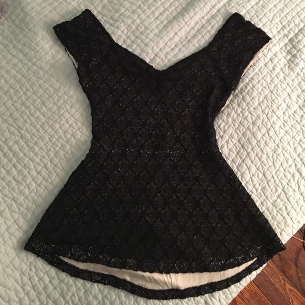 Off shoulder black top - anthropologie