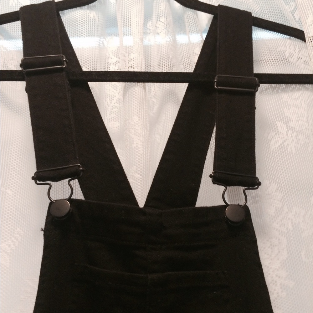 H&M black denim overalls