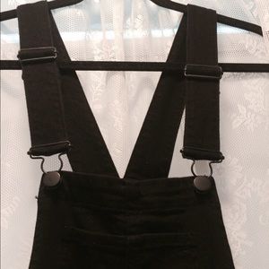 H&M black denim overalls