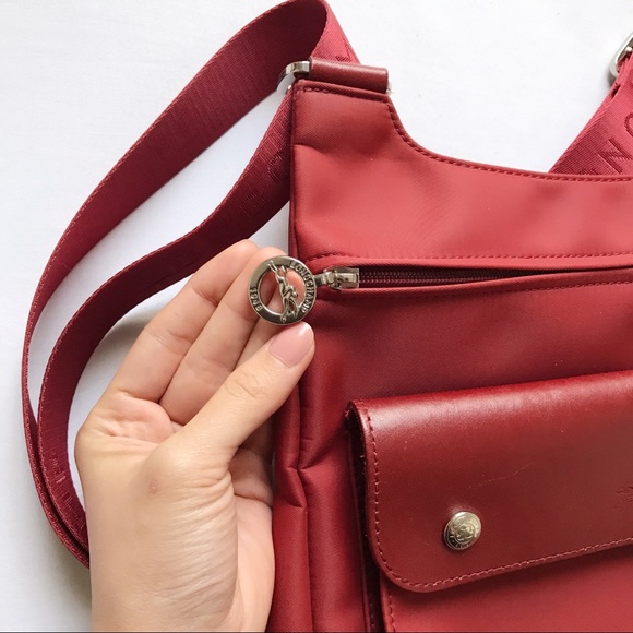 Longchamp planetes neo red crossbody - Picture 2 of 4