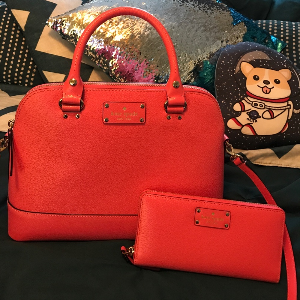 Kate Spade Hot Pink Cedar Street Maise and Wallet