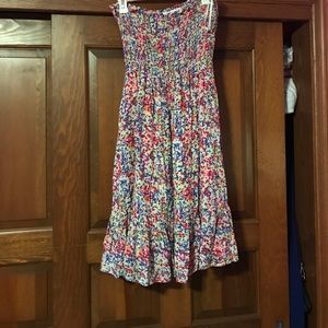 Floral Strapless Dress