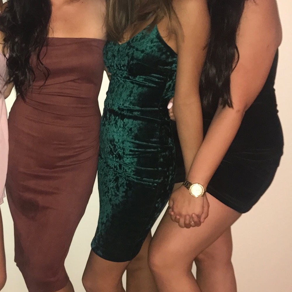 Windsor Green Velvet Dress